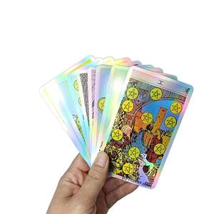Juego de cartas de <span class=keywords><strong>Tarot</strong></span> frustradas holográficas brillantes con impresión personalizada a pedido con caja personalizada - Product Image 6