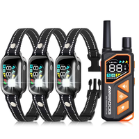 3-Hunde-Trainingssystem Wasserdichter Kunststoff-Smart-Bell-Erkennungschip Automatische Bellkontrolle AMZ Bestseller 1000m Reichweite