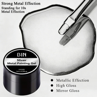 Nouveau Gel à Ongles en Platine Haute Densité Gel à Ongles Art des Ongles Or et Argent Platine Gel Beauté Métal Peinture Métallique Lourde GEL UV