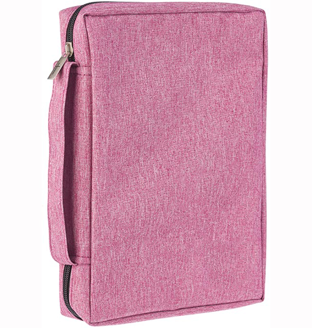 Сделанный на заказ большой холщовый чехол-книжка на молнии с надписью «Библия» чехлы для женщин