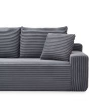 Canapé modulaire gris foncé 107 pouces, canapé sectionnel compressé, canapé en mousse pour salon, éponges haute densité, canapé nuage
