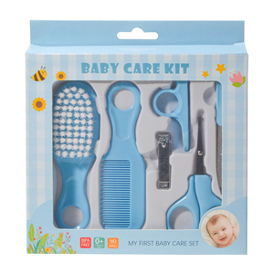Neugeborenen-Pflegeset 6-teilig <span class=keywords><strong>Baby</strong></span> Sicherheits-Nagelschere Set Weicher Haarkamm Bürste Pflegeset Säuglings-Essentials Geschenkbox - Product Image 4