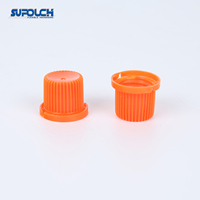 Capuchon à vis en plastique PE antivol pour pochette souple avec bec verseur, pour emballage de boissons, sauces, gelées et détergents lessiviels