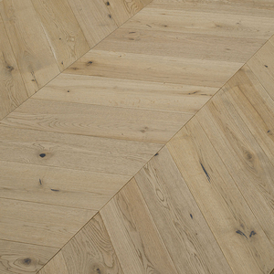 Piso de Madera Real de <span class=keywords><strong>Roble</strong></span> Blanco Resistente al Agua Apolloxy, Acabado Liso con Protección UV, Grado ABC, Diseño Chevron de 60 Grados - Product Image 2