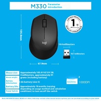 Souris originale Logitech M330 SILENT PLUS Office BT Mini souris sans fil ergonomique rechargeable pour ordinateur