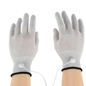 Silver Fiber Conductive Anti-Bacteria Gloves 140D Yarn for Massage Therapy <strong>Physiotherapy</strong> Pulse <strong>Electrotherapy</strong> Biological DDS - Product Image 5