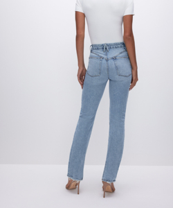 Calças de senhoras Straight Fit Denim <span class=keywords><strong>Jeans</strong></span> Para As Mulheres Cintura Alta Rasgado Fenda Hem Perna Reta <span class=keywords><strong>Jeans</strong></span> <span class=keywords><strong>Jeans</strong></span> Reta <span class=keywords><strong>Jeans</strong></span> - Product Image 3