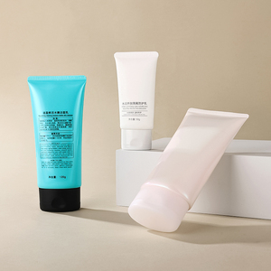 Hor vente de tubes en plastique cosmétiques impression personnalisée luxe 50/150ml PE ovale Flip Cap Tube souple pour crème et nettoyant pour le visage - Product Image 3