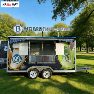Fully Equipped Street Mobile Ice Cream Cart Tow <b>Bar</b> Food Trailer Multifunctional <b>Snack</b> Food Candy Chips Breakfast Cart - Product Image 3