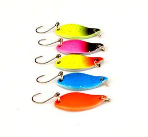 Vente en gros de leurres de pêche en métal SP214 3 cm 2,6 g, spinner baits, cuillères, avec hameçon simple pour la pêche en mer, en bateau et en pêche à la mouche - Product Image 5