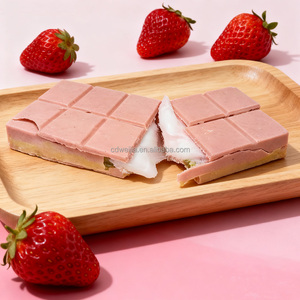 Barre de chocolat Kataifi saveur fraise et pistache, bonbons en coton de haute qualité, cheveux roses d'anges, chocolat de Dubaï - Product Image 2