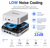 SOAYAN Mini PC AMD Ryzen 5 6600H 12GB 16GB 24GB LPDDR5 M.2 NVME SSD Desktop Mini PC Bisnis Ringkas Windows 11 Pro MQR5