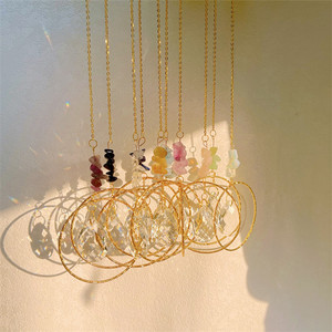 Atrapasueños <span class=keywords><strong>de</strong></span> cristal <span class=keywords><strong>de</strong></span> grava arcoíris <span class=keywords><strong>de</strong></span> piedra <span class=keywords><strong>de</strong></span> viruta Natural colgante <span class=keywords><strong>de</strong></span> bola <span class=keywords><strong>de</strong></span> cristal grande carillón <span class=keywords><strong>de</strong></span> viento atrapasoles para la decoración del coche del hogar - Product Image 4