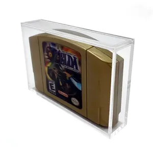 Cartucho de videogame nintendo 64 n64, capa com display de acrílico e espessura de 5mm