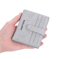 Baellerry Dompet/Dompet Kartu Kredit Tempat Uang, Dompet/Penutup Jepret Kulit Lipat Dua