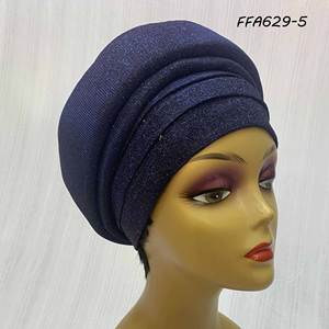 Chapeau auto-attaché Aso Oke tendance pour mariage, fête, Nigeria, Afrique, paillettes, été, plage - Product Image 5