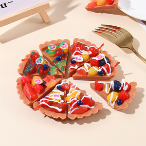 Modèle miniature réaliste de pizza, jouet, porte-clés pizza italienne réaliste, jouet pour jeu d'imitation - Product Image 1