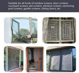 Dustproof Security Fiberglass Window Retractable Screen Mesh Window Insect Fiberglass Screen For Windows