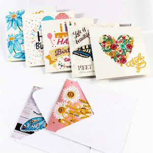 Customized diy diamond greeting cards Festival gifts Christmas cards for friends Handmade craft diamond painting