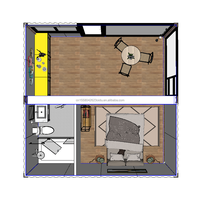 Villa préfabriquée de luxe en acier léger avec design 3D, maison modulaire préfabriquée, maison conteneur préfabriquée, villas préfabriquées à vendre
