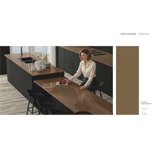 Brown Nano 800x2400x15mm Polished Porcelain Tile Water Resistant Floor Home Interior Decoration kitchen countertop tiles - Product Image 1