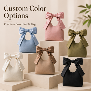 Borsa Shopper Riutilizzabile in Tela con Stampa Personalizzata e Manici a Fiocco per Donna, Ideale per Negozi, Supermercati e Confezioni Regalo - Product Image 5