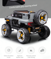 Véhicule tout-terrain électrique à quatre roues motrices, voiture télécommandée pour bébé, jouet en plastique à bascule pour enfants