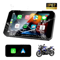 Taşınabilir 5 "Carplay ekran için motosiklet Gps motosiklet Android oto su geçirmez IP67