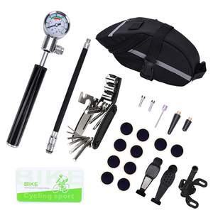 Kit d'outils de réparation de vélo et de sacoche de selle 16-en-1 pour la survie, trousse de premiers secours d'extérieur en matériau PP, facile à transporter - Product Image 1