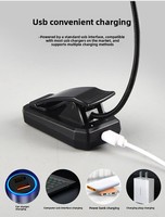 Lampe de lecture LED à clipser 6000K, contrôle tactile, 3 niveaux de luminosité, rechargeable, flexible, pour lit, bureau, dortoir - Vente en gros