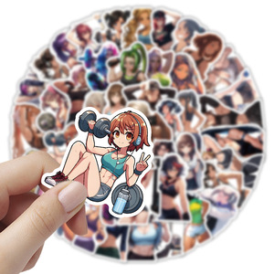 54 autocollants graffiti anime fille athlète pour ordinateur portable, bagages, décoration, autocollant cadeau <span class=keywords><strong>sexy</strong></span> pour salle <span class=keywords><strong>de</strong></span> sport - Product Image 5