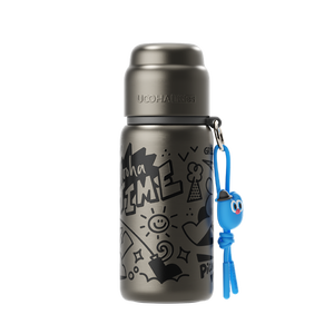 Uoohalittles Phim Hoạt Hình Cách Nhiệt Cup Với Dây Kéo Nắp Cho Nước Uống Thuận Tiện Cốc Bằng Thép Không Gỉ Cho Sinh Viên - Product Image 3