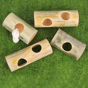 Tunnel en bambou avec une ou deux ouvertures pour hamsters, souris, rats, canaris, perruches, cockatoos, perroquets. - Product Image 3