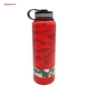 Botella de agua deportiva con pintura de camuflaje, termo de acero inoxidable de doble pared de alta calidad, 40oz - Product Image 2