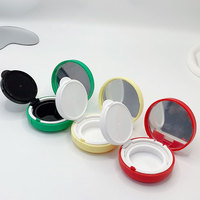 Nouvelle petite boîte d'emballage cosmétique portable en plastique ABS pour correcteur, crème BB et fond de teint liquide coussin d'air, forme ronde