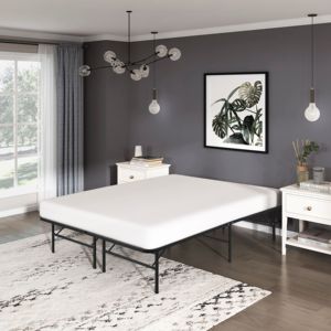 Marco de cama plegable de tamaño completo DB, plataforma de Metal negro con diseño de alto perfil, muebles de dormitorio duraderos para sala de estar - Product Image 6