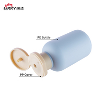 Botella de Plástico de 100 ml para Champú Líquido, Colorida, con Tapa Abatible - Juego de Botellas Portátiles y Exprimibles para Cosméticos y Cuidado Personal