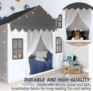 Tienda de Juegos para Bebés Gris Zona Privada, Tienda de Juegos Interior Resistente para Niños Pequeños, Lavable y Plegable - Product Image 2