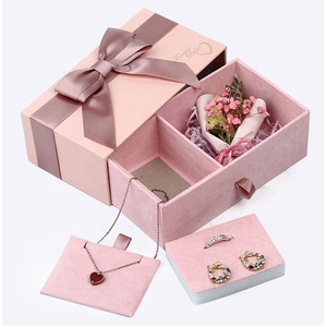 guangdong cardboard pink paper wedding Favor gift box with luxury design