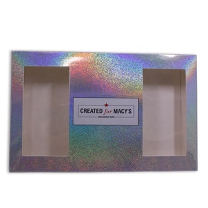 China manufacturer custom eyelash paper sleeve gift packaging box special eyeshadow box with window