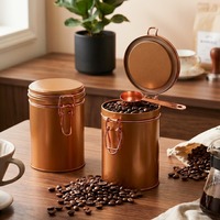 Boîte de conserve ronde colorée à fermeture hermétique pour noix, graines et grains de café – Contenant de rangement