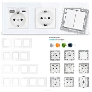 Interrupteur mural bidirectionnel à un seul bouton 86*86mm avec panneau tactile 10A, construction en aluminium et verre - Product Image 3