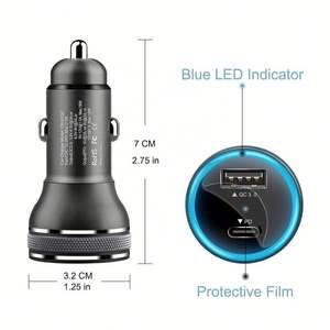 Cargador de coche USB C 36W Cargador de coche PD rápido de 2 puertos con entrega de energía de 18W y carga rápida 3,0 3A Compatible con <span class=keywords><strong>iPhone</strong></span> <span class=keywords><strong>11</strong></span> - Product Image 6