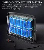Reflector LED Solar de Larga Duración, Resistente al Agua IP66, para Exteriores, Seguridad, ABS, Sin Cables, Encendido/Apagado Automático al Anochecer/Amanecer, Control Remoto