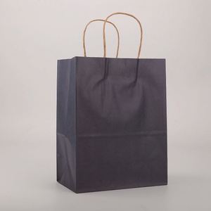 White Brown Recyclable Kraft Paper Twisted Handle Shopping Carrier Bag Logo <b>Lamination</b> for Promotion Exhibition Supermarket - Product Image 1