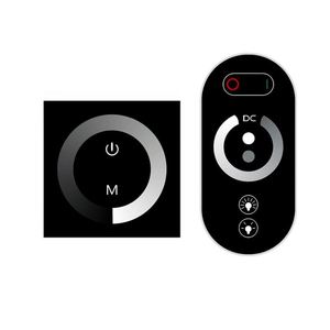 Gradateur mural à écran tactile 86*86 luminosité réglable contrôle de couleur unique 12v 24v 8a 192w led gradateur rf télécommande - Product Image 6