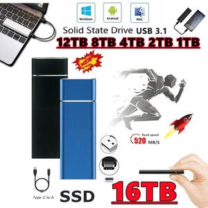 Hard Drive seluler kecepatan tinggi 16TB 12TB 8TB 4TB 2TB 1TB SSD Solid untuk laptop hari yang sama pengiriman perdagangan luar negeri lintas batas - Product Image 3
