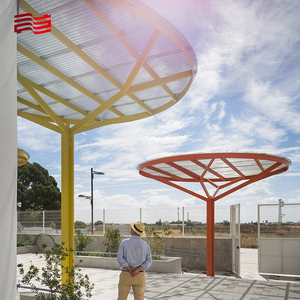 Padiglione artistico esterno parasole disponibile in molteplici combinazioni di colori, materiale in acciaio inox può essere personalizzato - Product Image 2