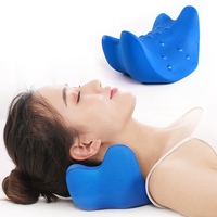 Oreiller de Massage pour le cou, en mousse à mémoire de forme, dispositif de Traction cervicale, pour soulager la douleur, relaxation des épaules, avec housse, 1 pièce