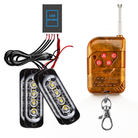 Feux stroboscopiques LED 4-en-1 DXZ, balise d'avertissement de danger ambre, 12V, clignotants, pour la rénovation/amélioration des voitures, camions, remorques, caravanes, camping-cars
